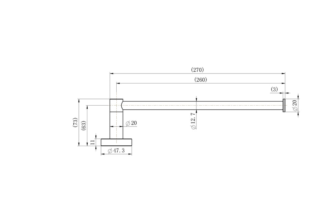 Deluxe Towel Bar Brushed Bronze