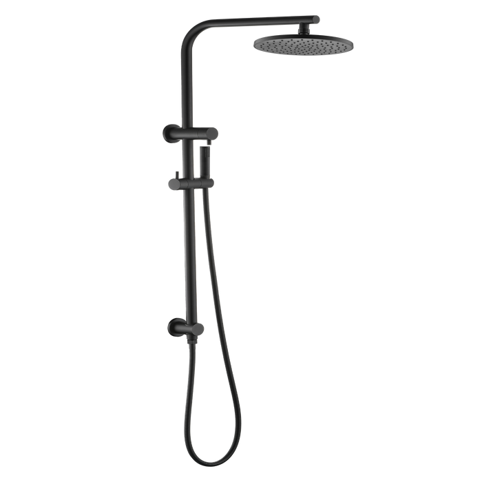 Divine Stainless Steel Shower Column Microphone Combo Set Matte Black