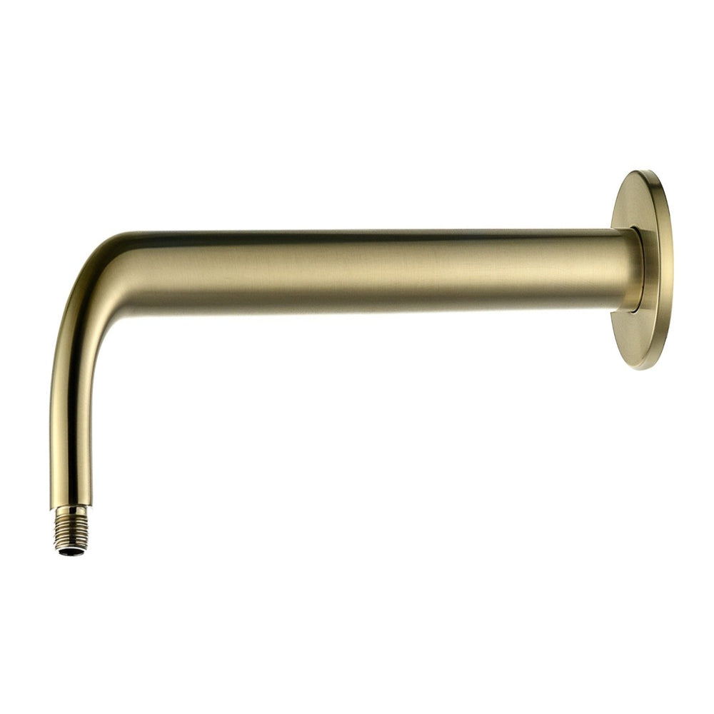 PRISE Wall Curved Shower Arm 400mm Brushed Bronze