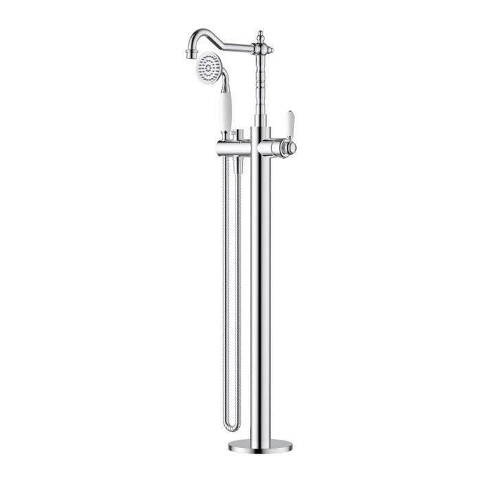 Bordeaux Freestanding Bath Mixer With Hand Shower – Chrome