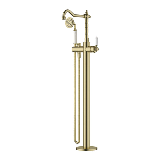 Bordeaux Freestanding Bath Mixer With Hand Shower – Brushed Bronze