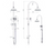 Bordeaux Shower Column Set - Brushed Bronze