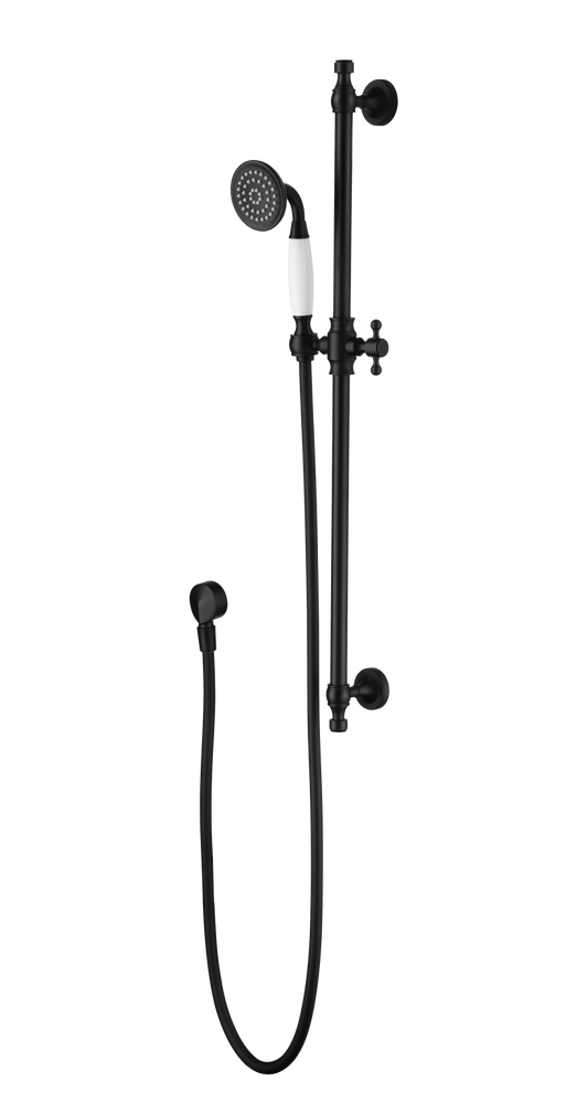Bordeaux Shower On Rail - Matte Black