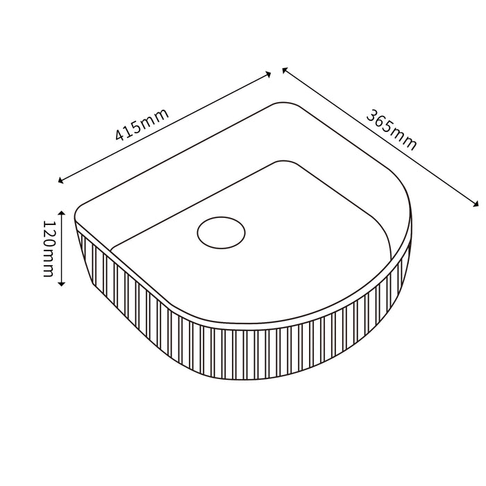 Cascade Arch Above Counter Basin  - Matte Black