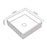 Cascade Square Above Counter Basin  - Matte White