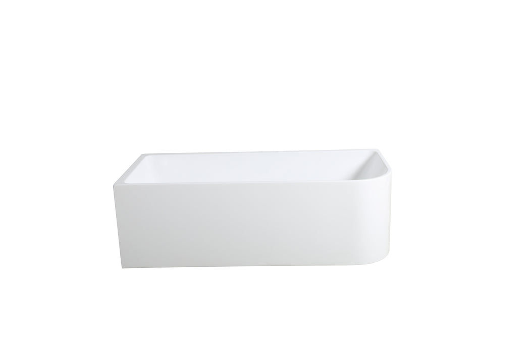 Casey 1700 Left Corner BTW Bath Matte White