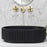 Stadio Groove 480mm Fluted Oval Basin Matte Black