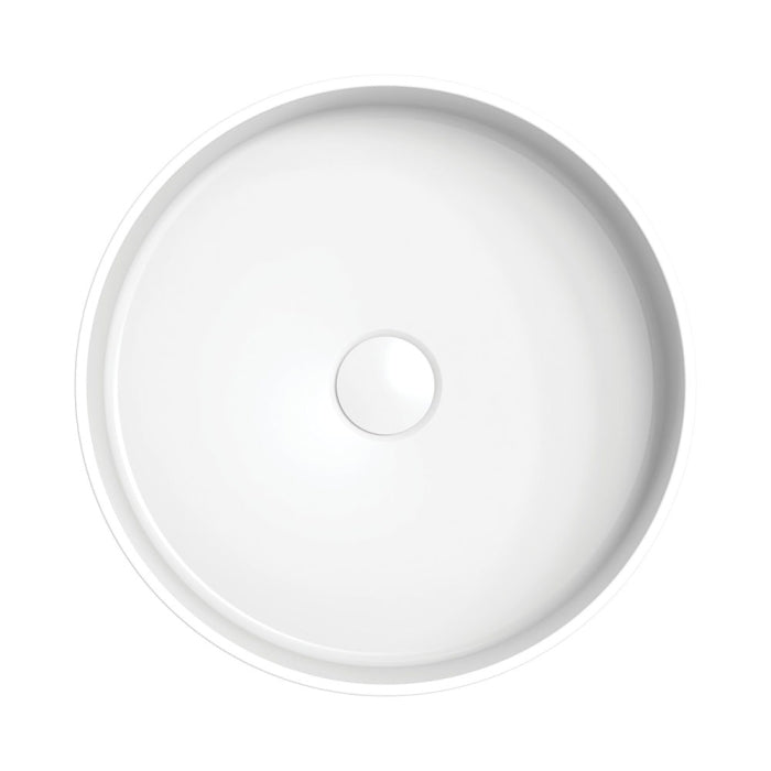 Minka Round Solid Surface Above Counter Basin - Matte White