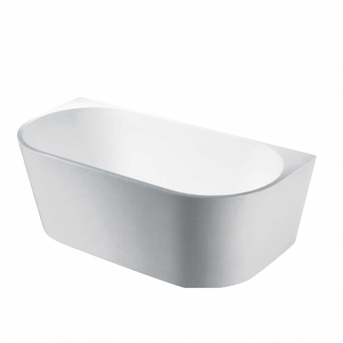 Elivia 1500 Matte White Back to Wall Bath