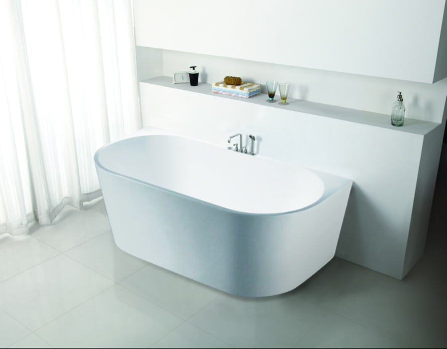 Elivia 1400 Matte White Back to Wall Bath