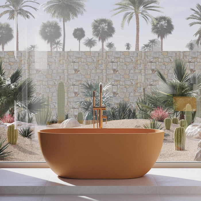 Jada 1500mm Concrete Bath, Tuscan