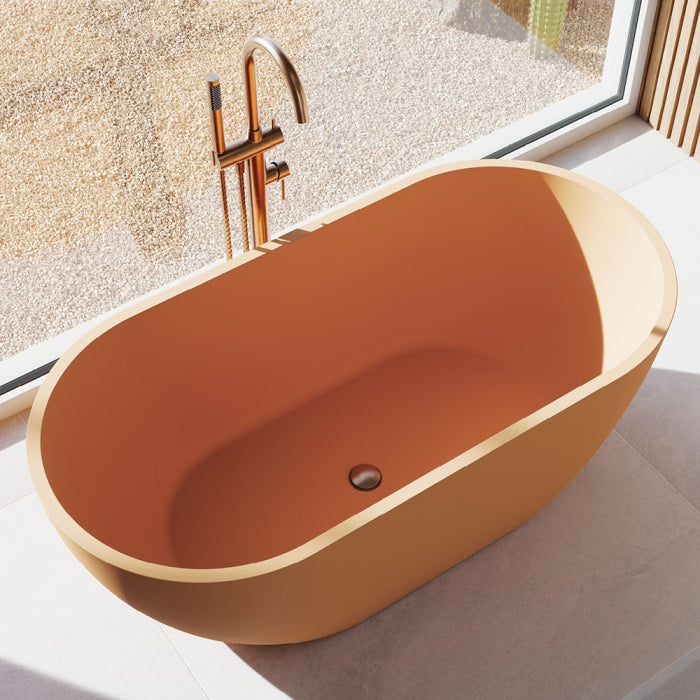 Jada 1500mm Concrete Bath, Tuscan
