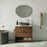 Pebble Matte Black Asymmetrical Framed Mirror - Black
