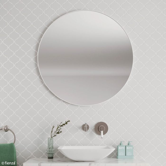 Reba  Framed Mirror - Matte White