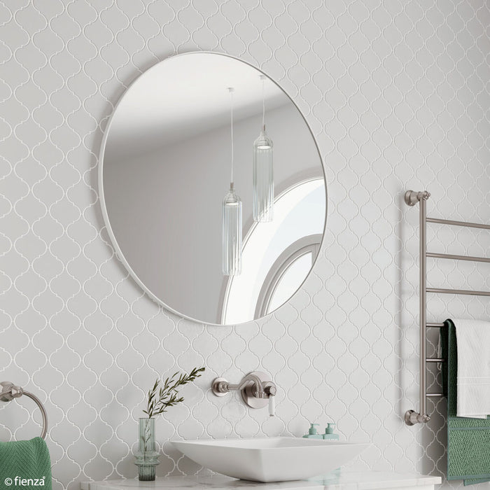 Reba  Framed Mirror - Matte White