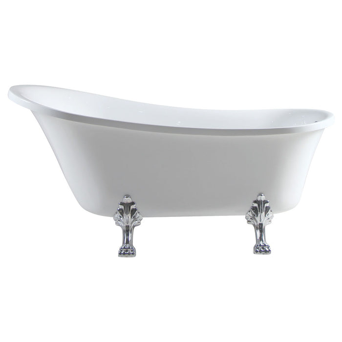 Clawfoot Freestanding Acrylic Bath -  Chrome Feet