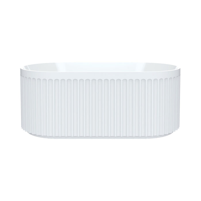 Eleanor Fluted Freestanding Acrylic Bath - Gloss White