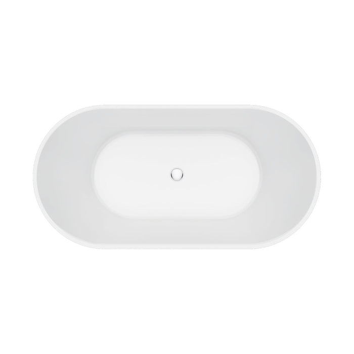 Eleanor Fluted Freestanding Acrylic Bath - Gloss White
