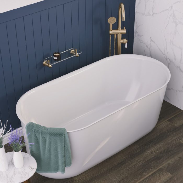 Windsor Freestanding Acrylic Bath - Gloss White
