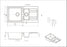 Ria One & Quarter Bowl Granite Sink with Drainer 30L+8L
