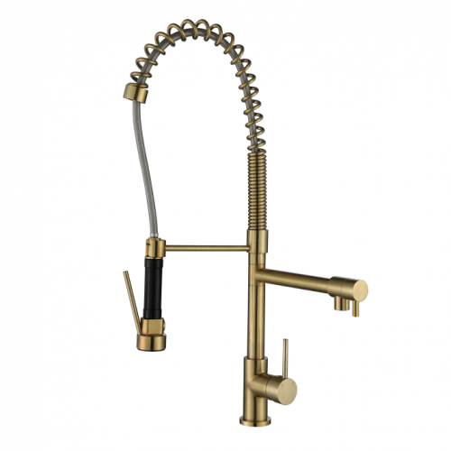 Halo Spring Multi-Function Kitchen Mixer PVD Brushed Bronze