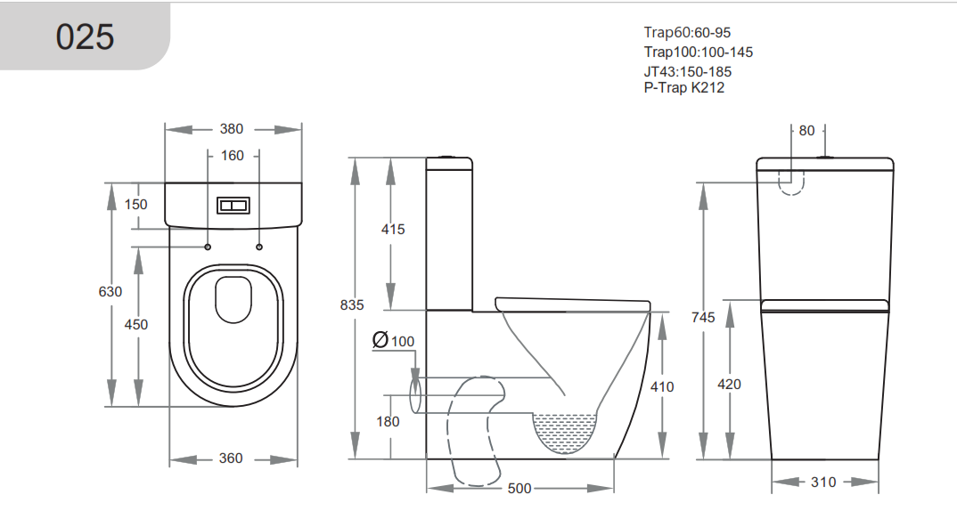 Veda Rimless Toilet Suite