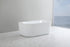 Bari Ceto Back to Wall Oval Free Standing Bath 1500mm - Gloss White