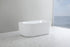 Bari Ceto Back to Wall Oval Free Standing Bath 1700mm - Gloss White