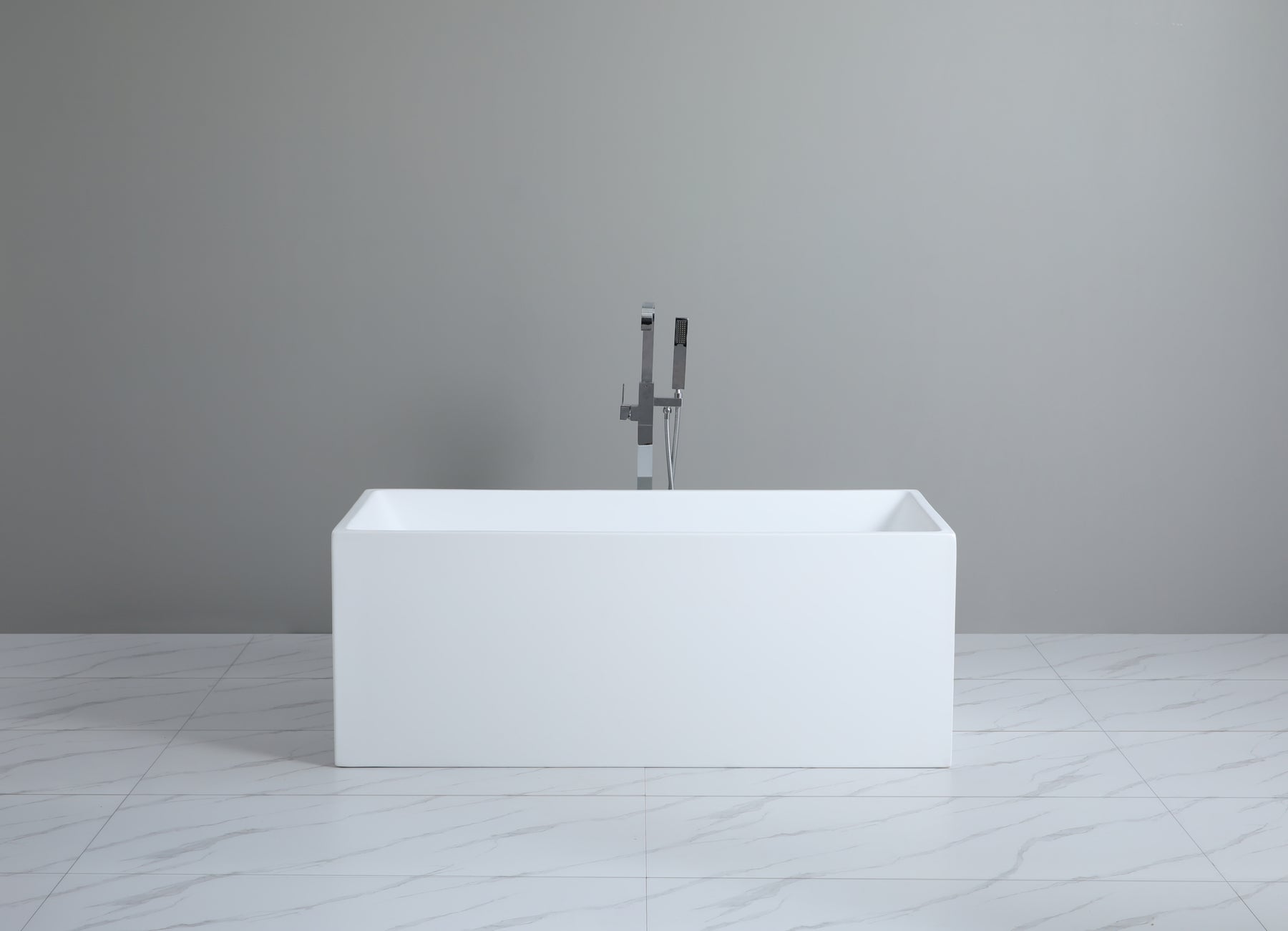 Theo Back to Wall 1400 Matte  White Bathtub