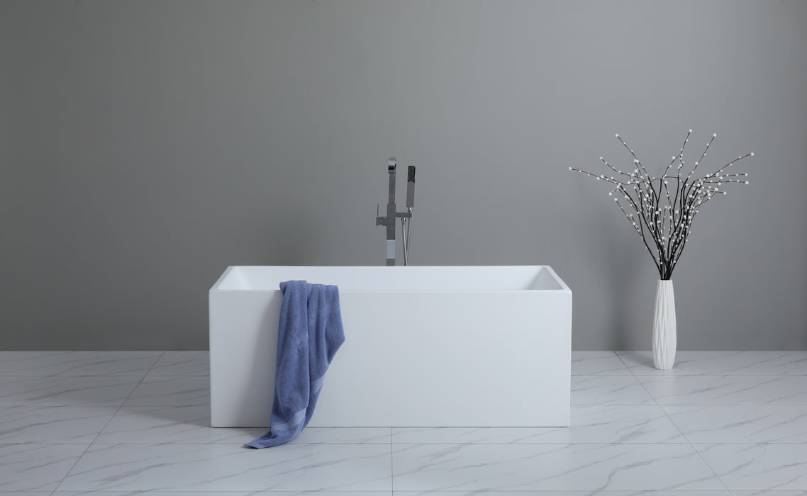 Theo Back to Wall 1400 Matte  White Bathtub