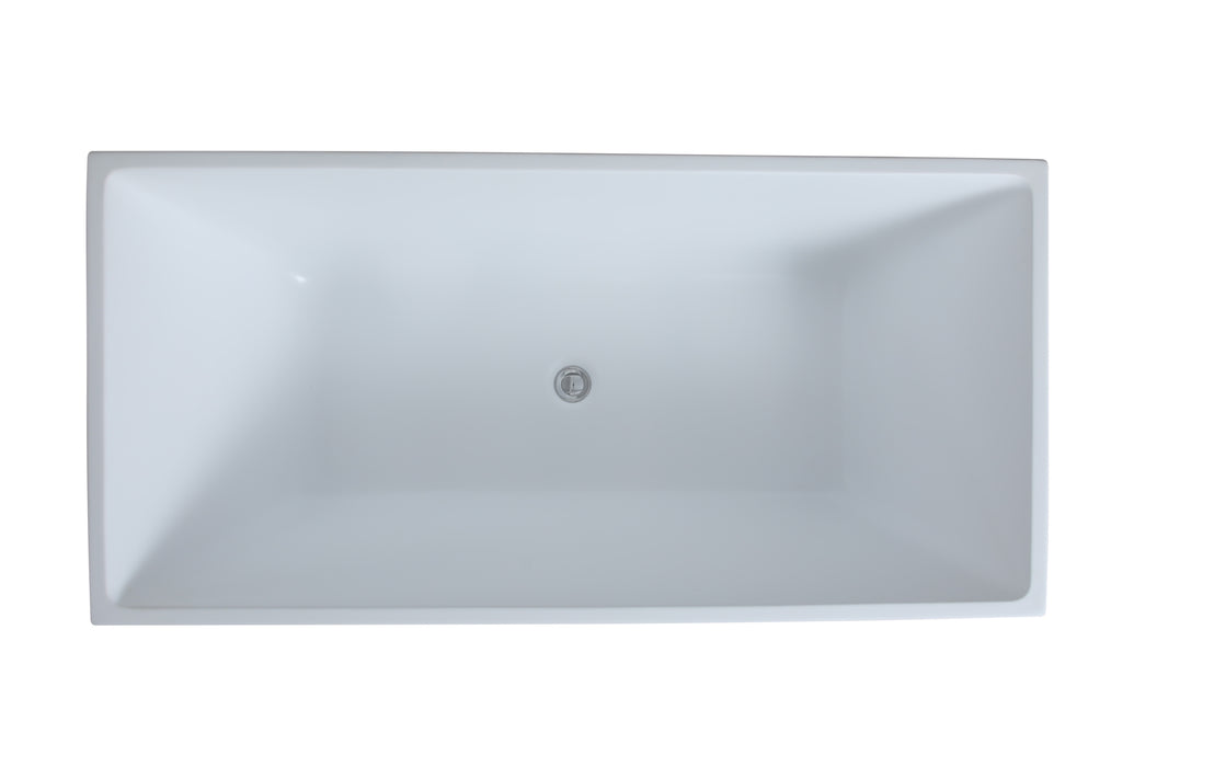 Theo Back to Wall 1400 Matte  White Bathtub