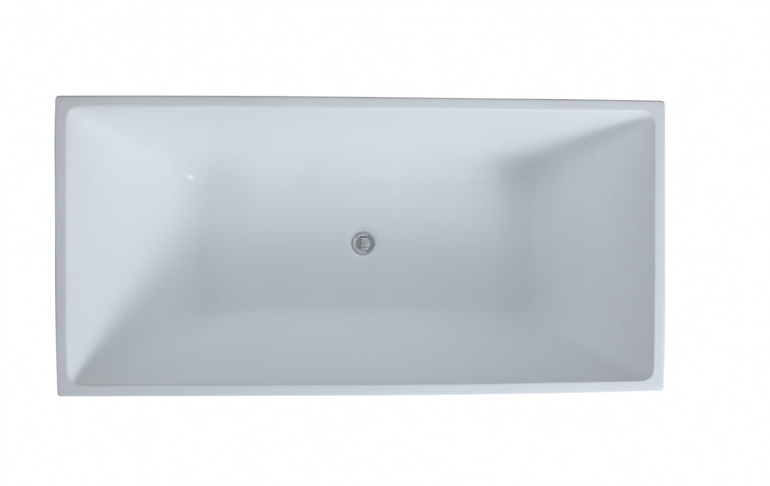 Theo Back to Wall 1500 Matte White Bathtub