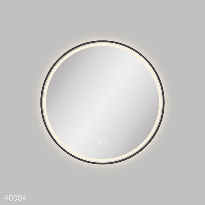 Reba LED  Framed Mirror - Matte Black