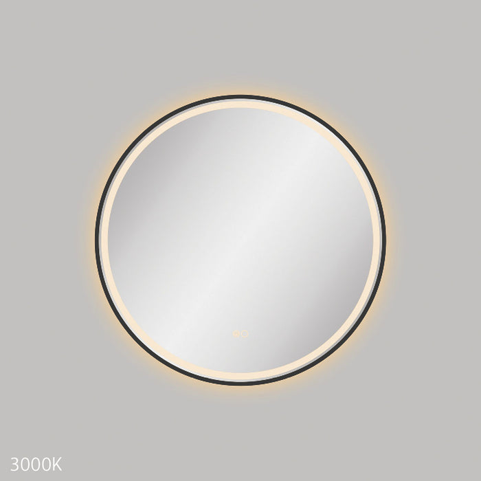 Reba LED  Framed Mirror - Matte Black