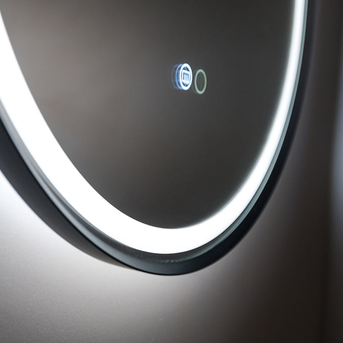 Reba LED  Framed Mirror - Matte Black