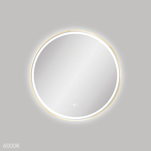 Reba LED  Framed Mirror - Urban Brass