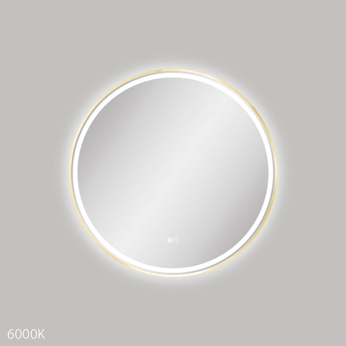 Reba LED  Framed Mirror - Urban Brass