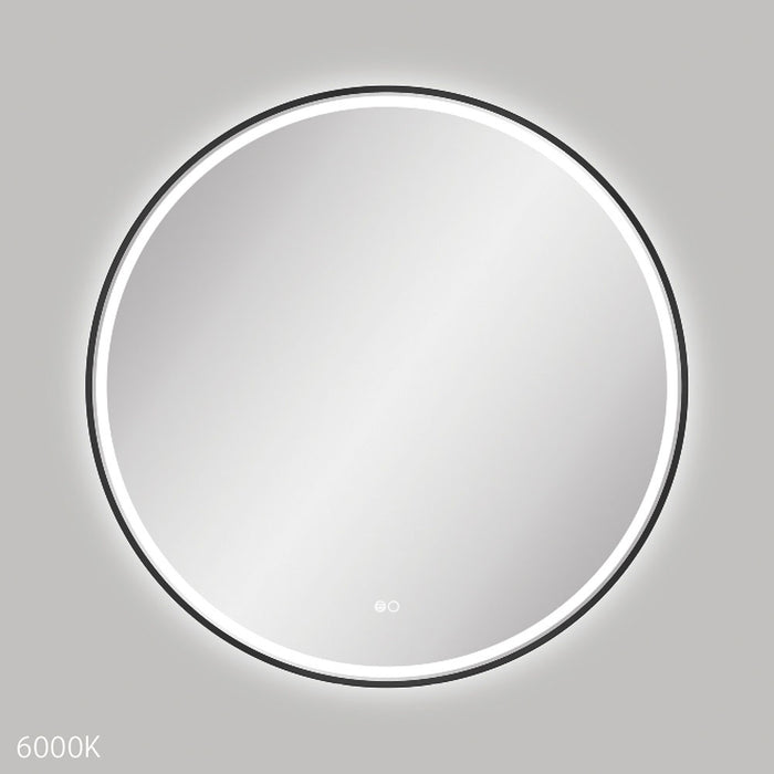 Reba LED  Framed Mirror - Matte Black