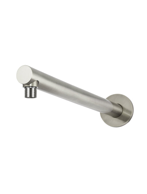 Round Wall Shower Arm 400mm - Brushed Nickel