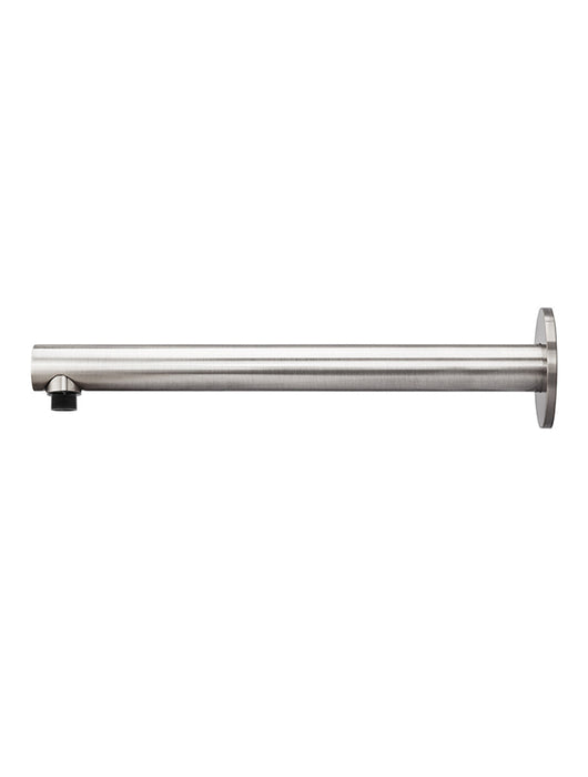 Round Wall Shower Arm 400mm - Brushed Nickel