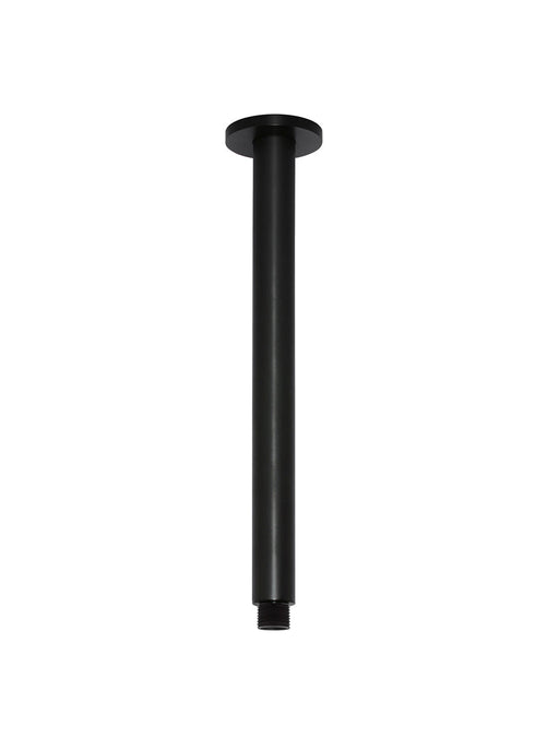 Round Ceiling Shower Arm 300mm - Matte Black