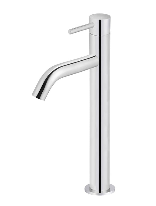 Piccola Tall Basin Mixer Tap With 130mm Spout - Polished Chrome