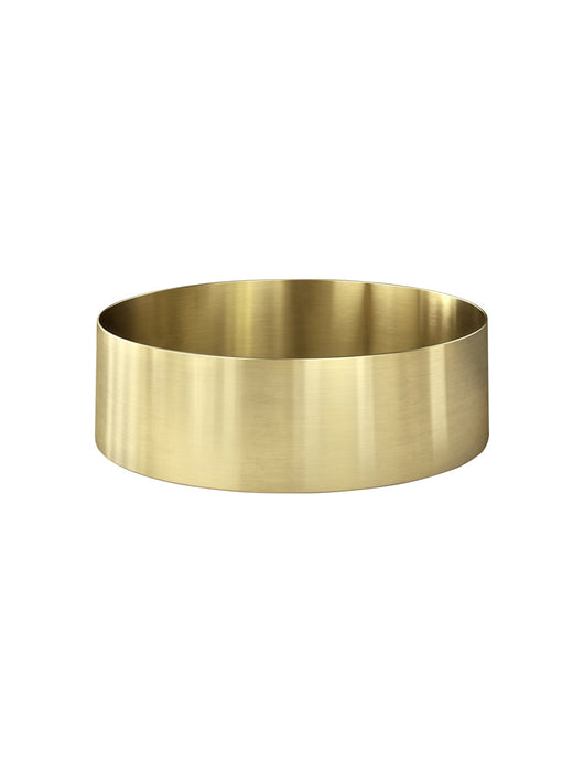 Lavello Round Steel Bathroom Basin 380 x 110 - Tiger Bronze
