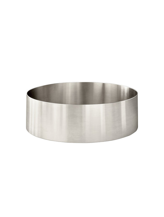 Lavello Round Steel Bathroom Basin 380 x 110 - Brushed Nickel
