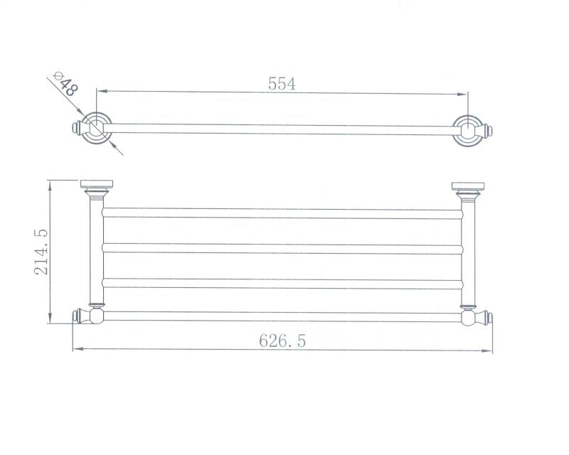 Medoc Bathroom Shelf - Brushed Nickel