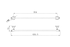 Medoc 600mm Single Towel Rail - Brushed Nickel