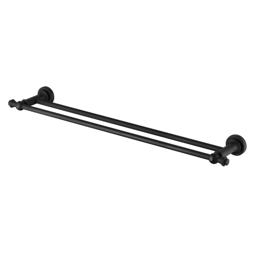Medoc 600mm Double Towel Rail - Matte Black