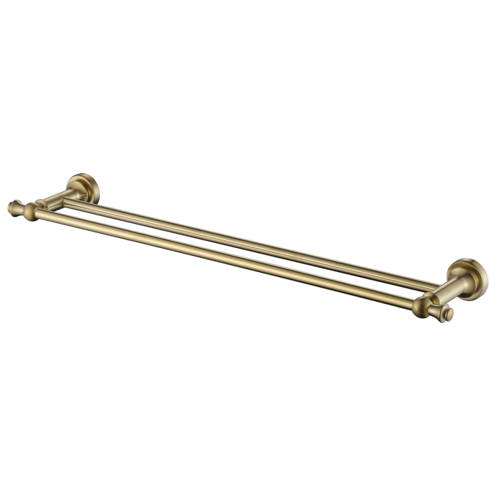 Medoc 600mm Double Towel Rail - Brushed Bronze