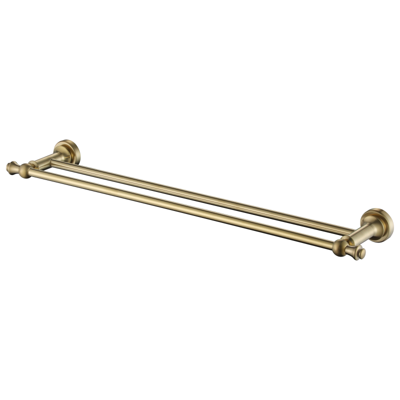 Medoc 600mm Double Towel Rail - Brushed Bronze