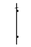 Heated Vertical Towel Rail - Matte Black